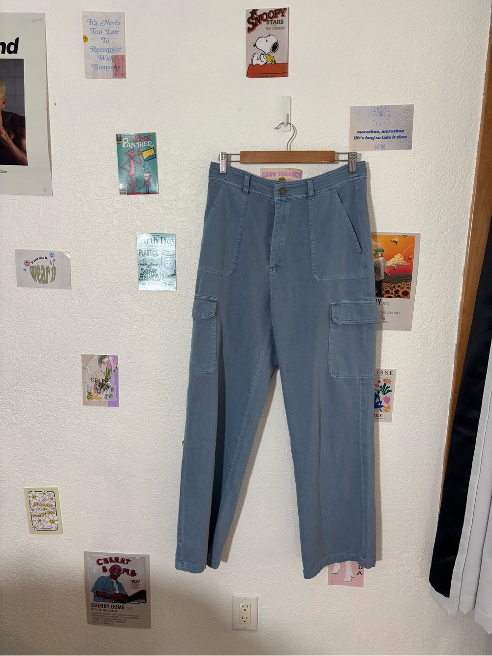 Blue Cargo Pants - Casual Workwear